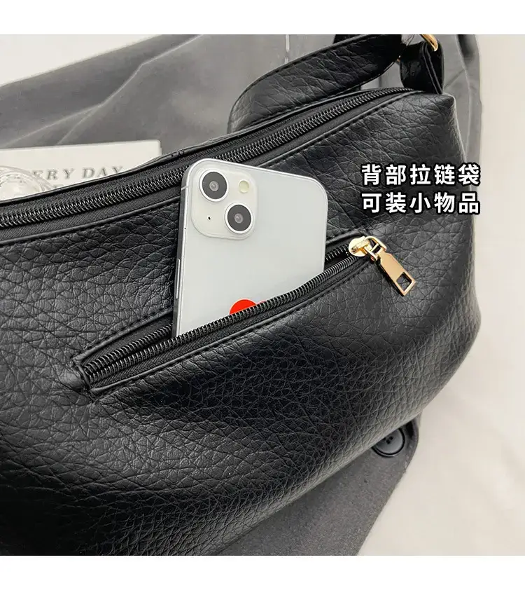 Brown Leather Shoulder Bag for Women 2023 Winter Commute — feature 4