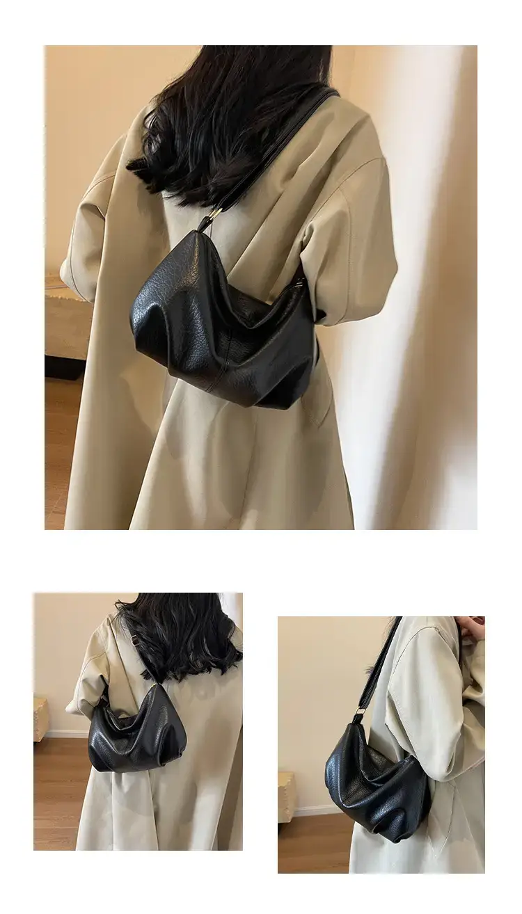 Brown Leather Shoulder Bag for Women 2023 Winter Commute — feature 9