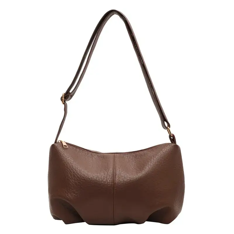 Brown Leather Shoulder Bag for Women 2023 Winter Commute - Image 2