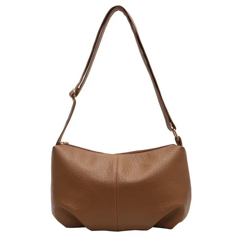 Brown Leather Shoulder Bag for Women 2023 Winter Commute - Image 4