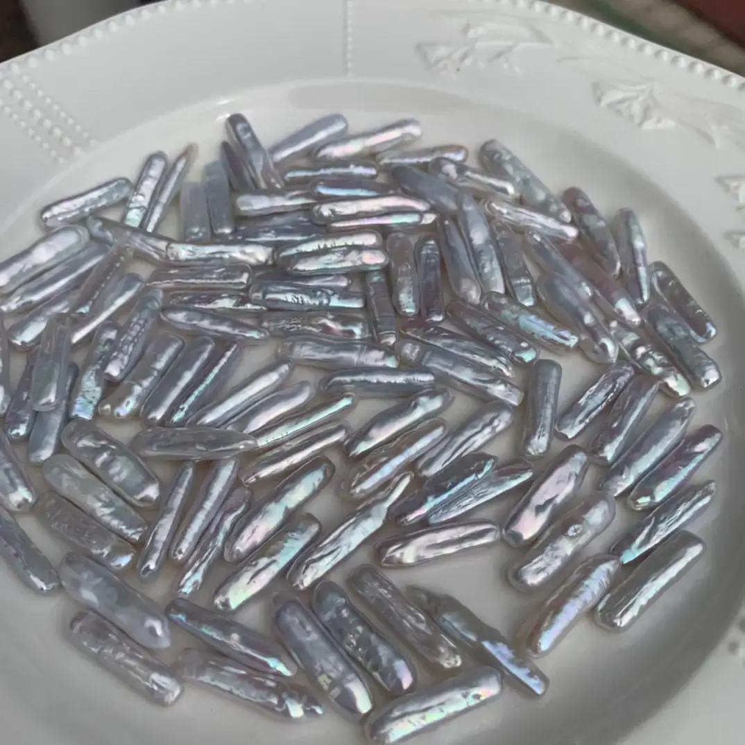 5-7mm Dazzling Light Silver Blue Pearl Toothpicks