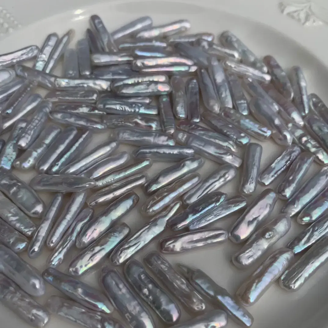 5-7mm Dazzling Light Silver Blue Pearl Toothpicks