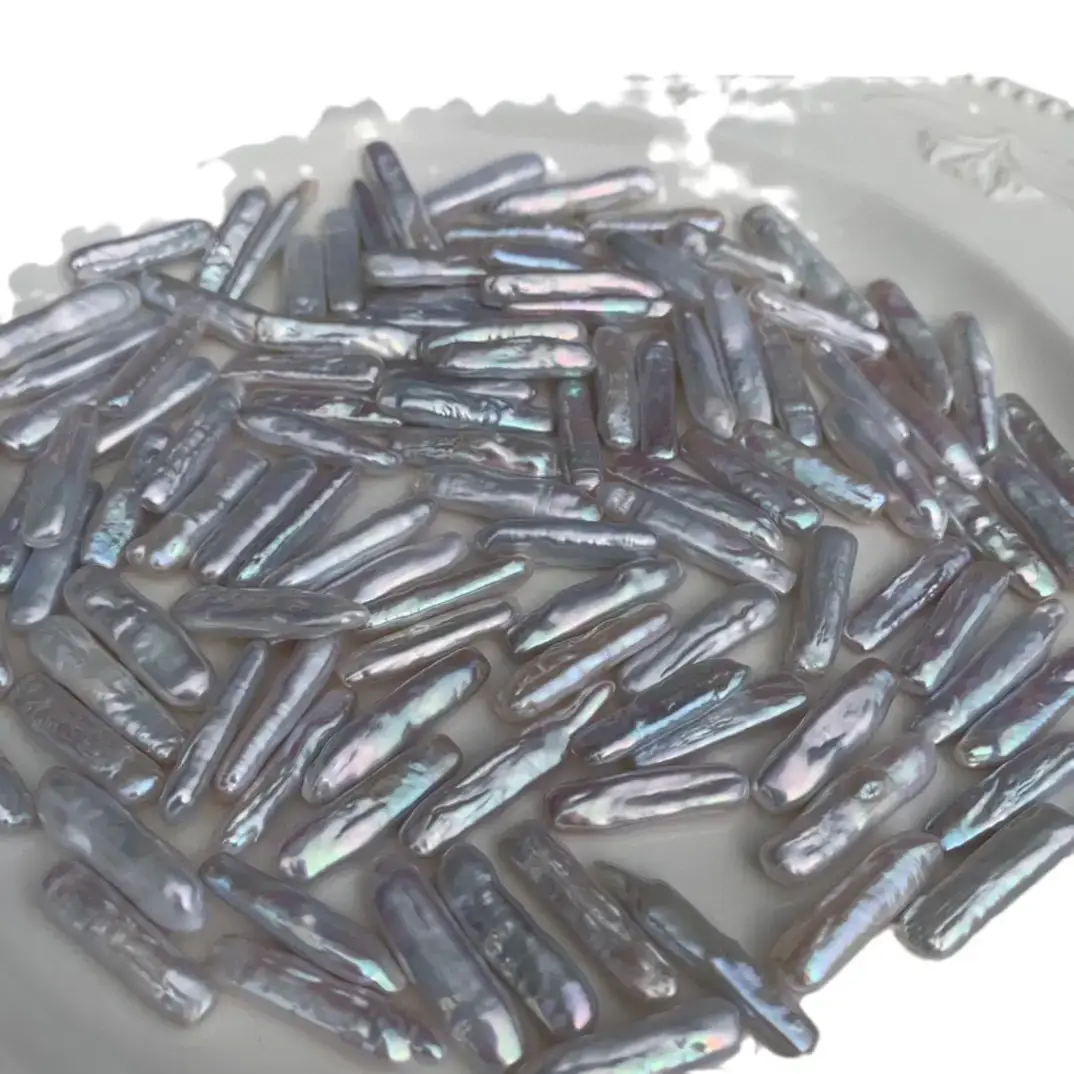 5-7mm Dazzling Light Silver Blue Pearl Toothpicks