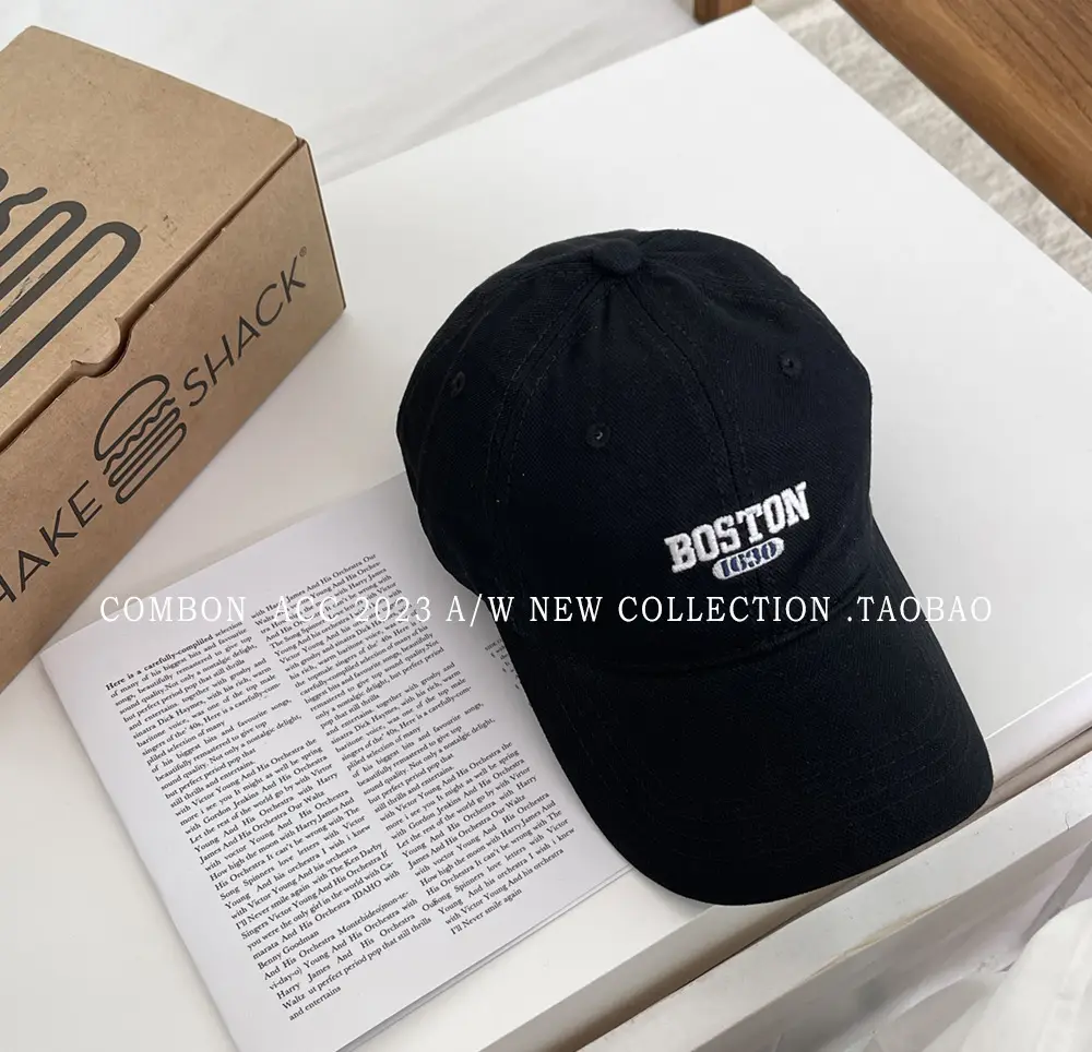 Boston Lettered Women's Cotton Cap Beige — feature 15