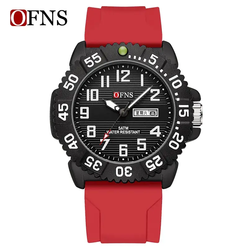 Men's Black Quartz Watch with Dual Calendar & Lumen Display - Image 3