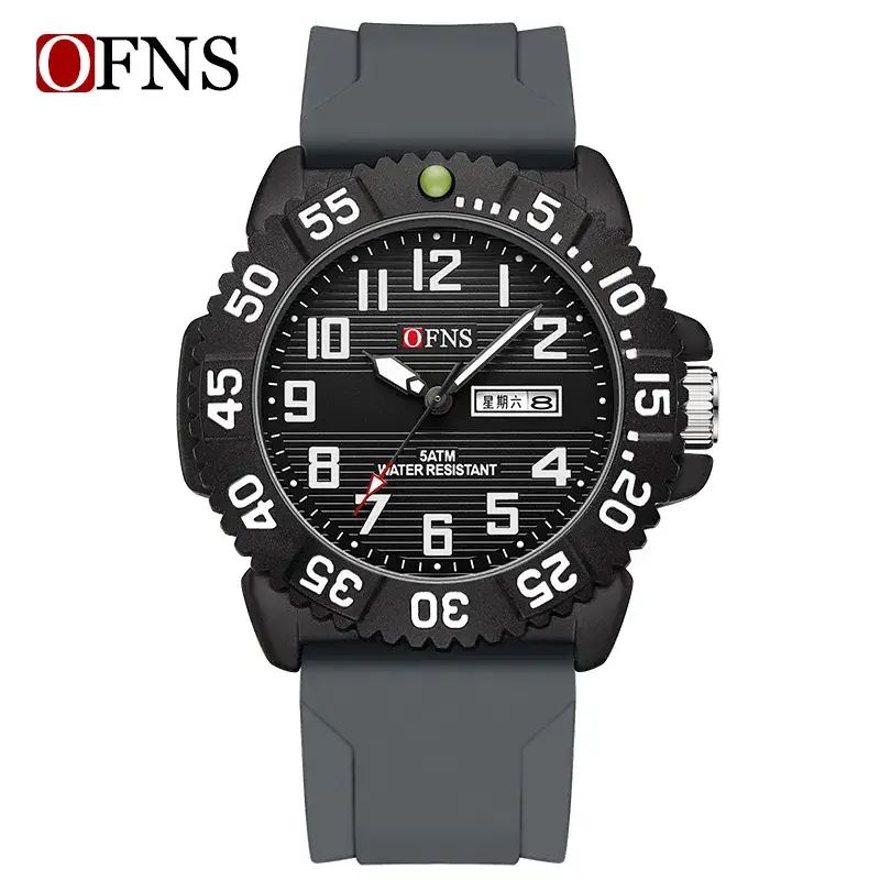 Men's Black Quartz Watch with Dual Calendar & Lumen Display - Image 6