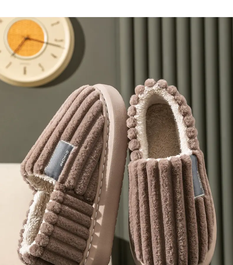 Elderly Cotton Slippers with Heel Cover for Women Winter Warm Indoor — feature 4