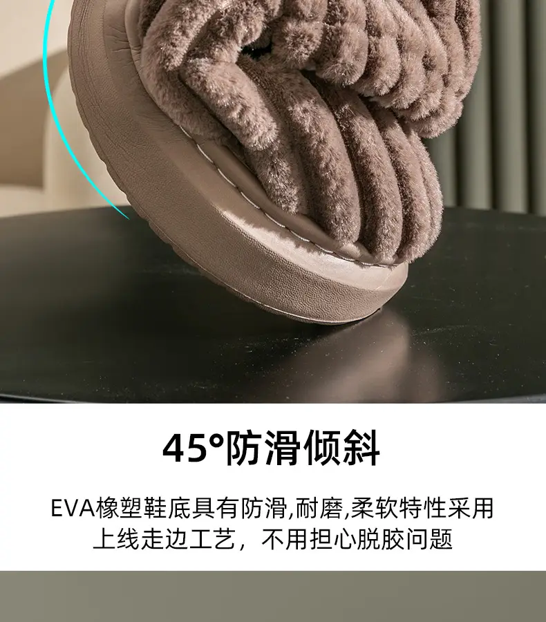 Elderly Cotton Slippers with Heel Cover for Women Winter Warm Indoor — feature 9