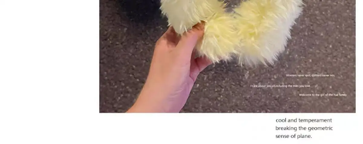 Cute Doll Headband with Fake Ears, Mint, Soft Faux Fur, Korean Style — feature 3