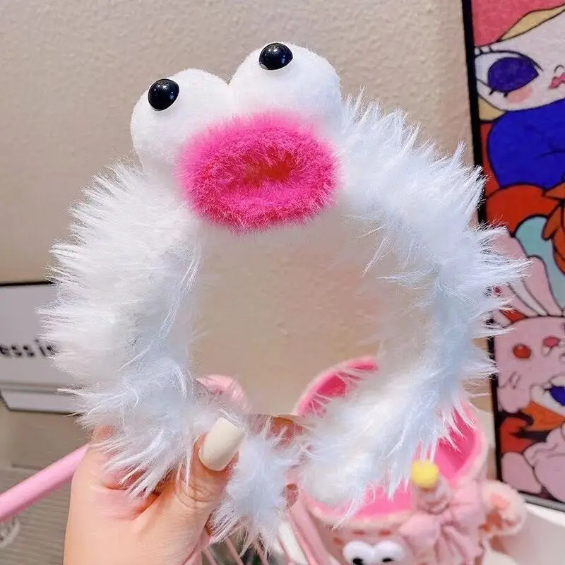 Cute Doll Headband with Fake Ears, Mint, Soft Faux Fur, Korean Style - Image 6