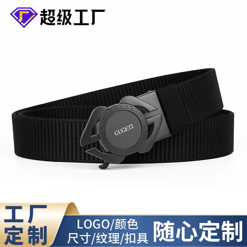 Men's Black Automatic Buckle Belt with Watch Closure - Image 10