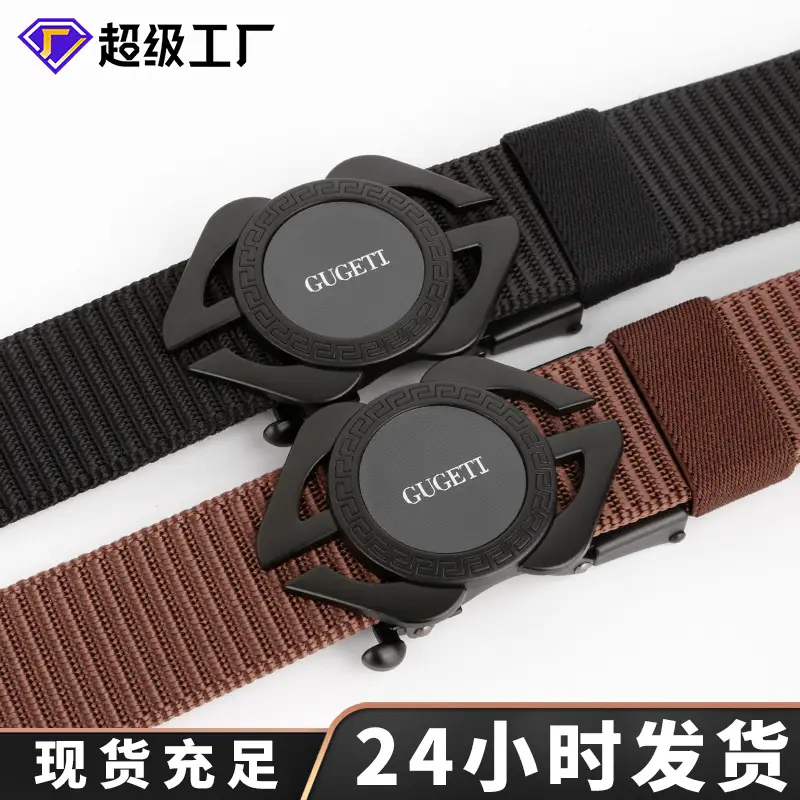 Men's Black Automatic Buckle Belt with Watch Closure - Image 11