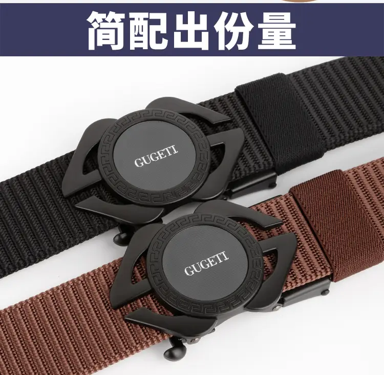 Men's Black Automatic Buckle Belt with Watch Closure — feature 7
