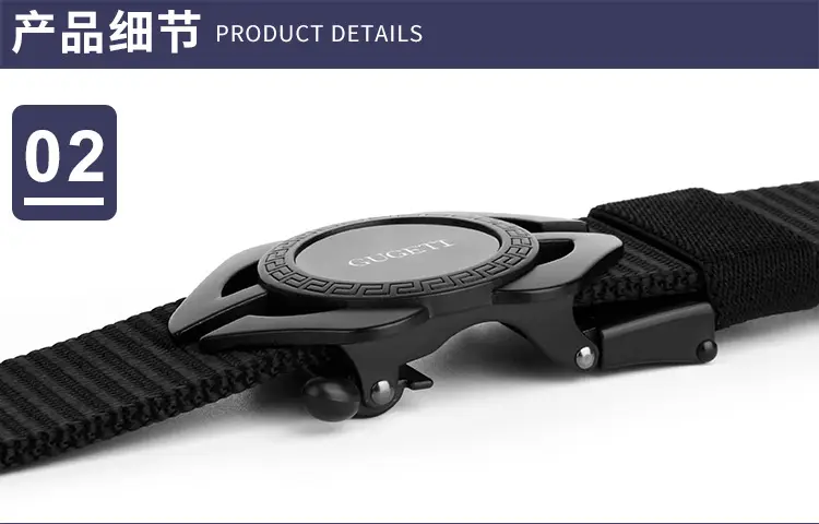 Men's Black Automatic Buckle Belt with Watch Closure — feature 9