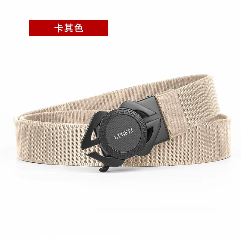 Men's Black Automatic Buckle Belt with Watch Closure - Image 3
