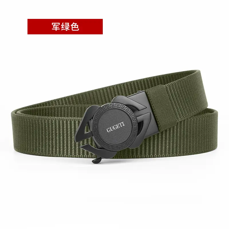Men's Black Automatic Buckle Belt with Watch Closure - Image 6