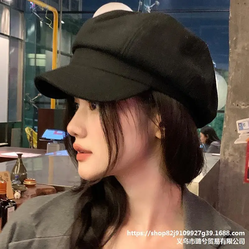 Black Japanese Retro Cloud Hat for Women 2023