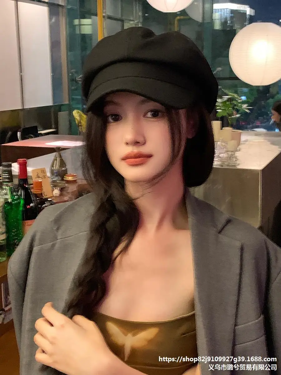 Black Japanese Retro Cloud Hat for Women 2023