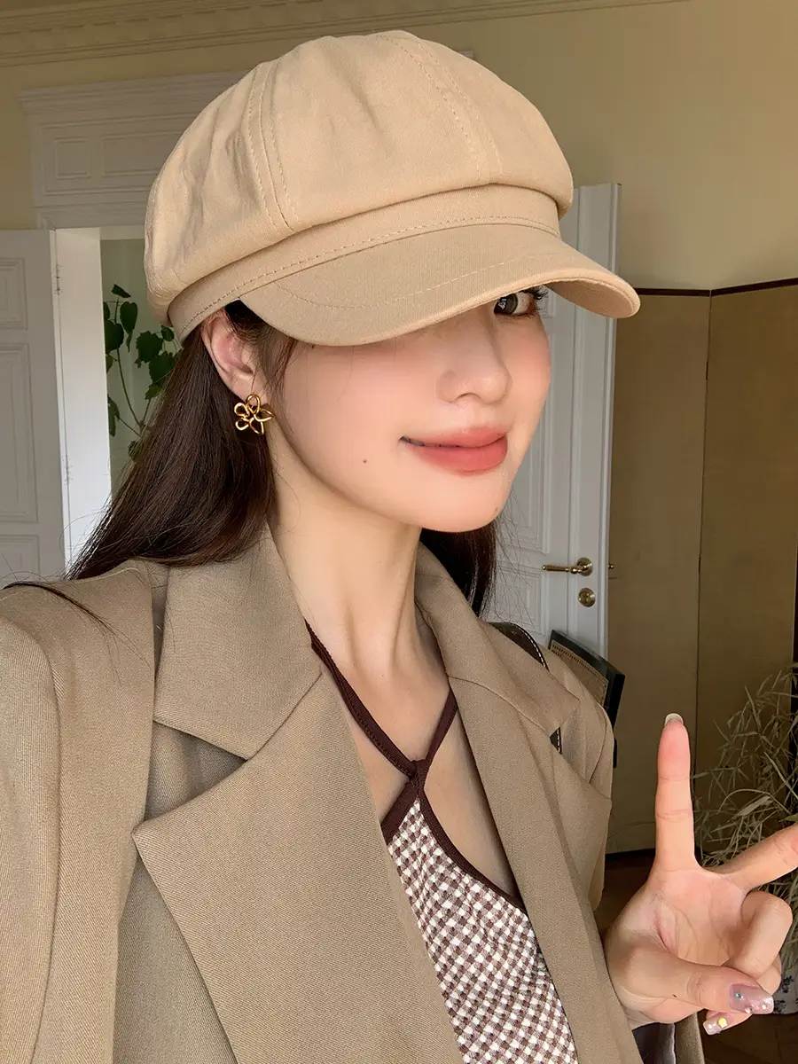 Black Japanese Retro Cloud Hat for Women 2023