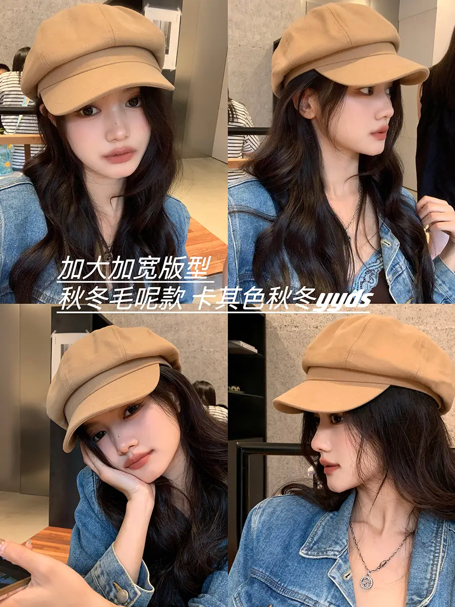 Black Japanese Retro Cloud Hat for Women 2023
