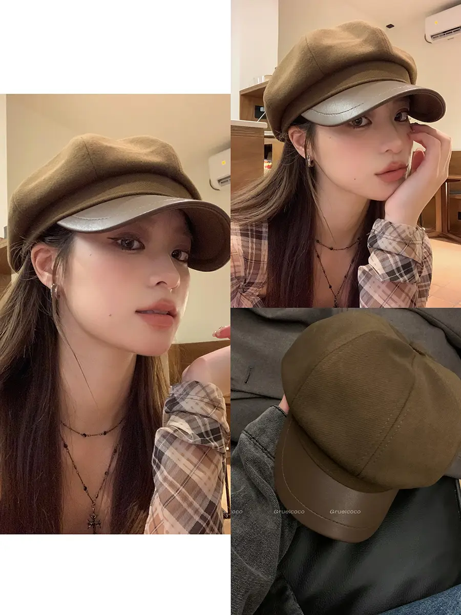 Black Japanese Retro Cloud Hat for Women 2023