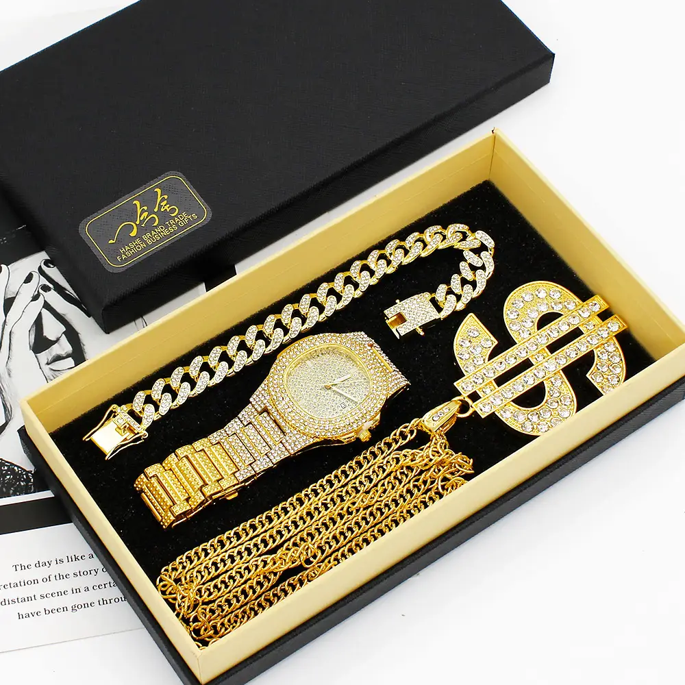 Gold Plated Diamond Watch Gift Set for Women — feature 5