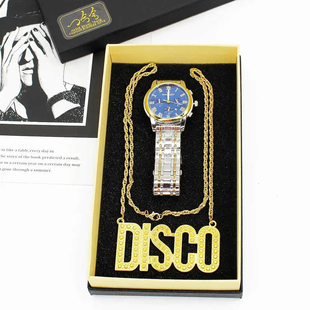 Gold Plated Diamond Watch Gift Set for Women
