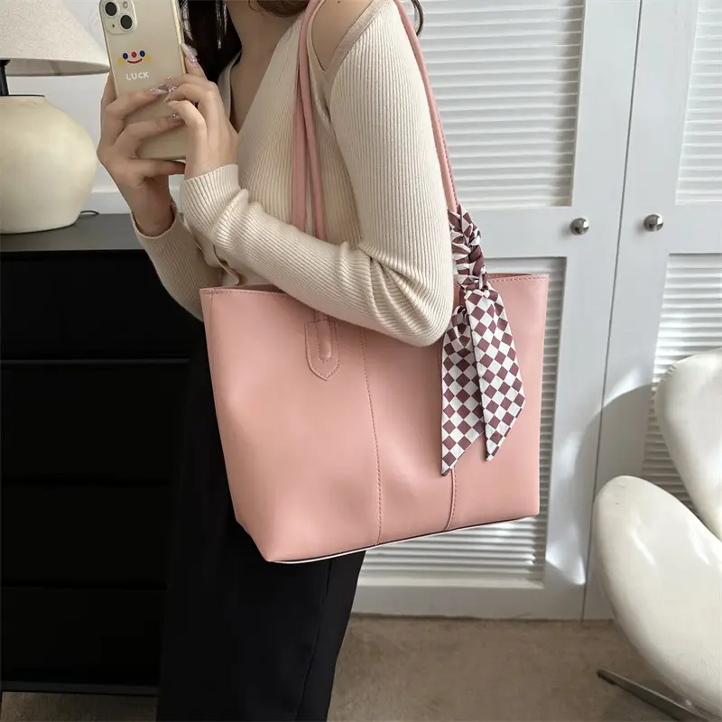 Women's Large Capacity Tote Bag Beige 2023 Autumn - Image 8
