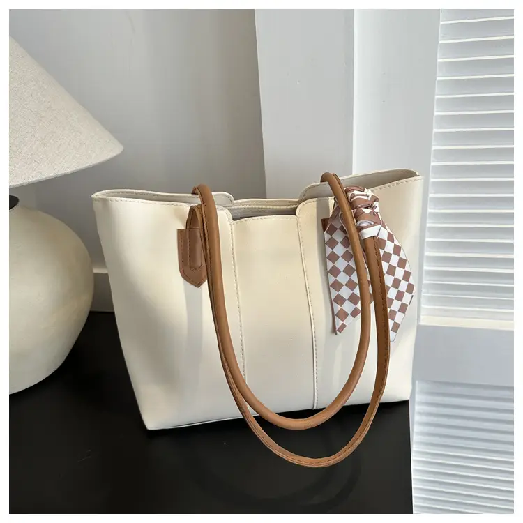 Women's Large Capacity Tote Bag Beige 2023 Autumn — feature 18