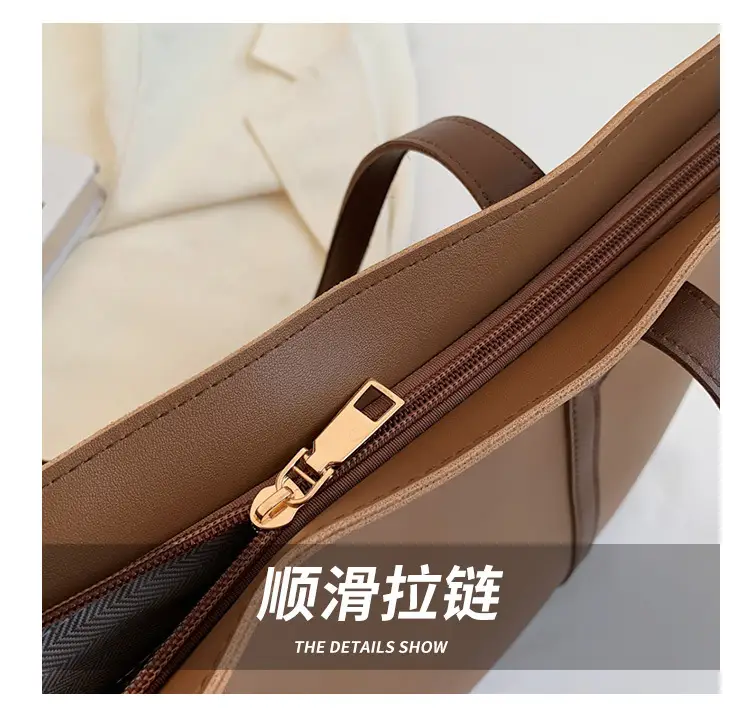 Black Leather Large Capacity Shoulder Bag for Women β feature 4