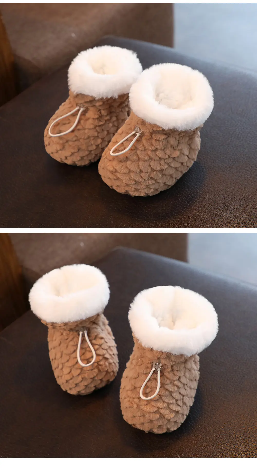 Pink Fleece Baby Shoes for Newborns Winter Warm Anti-Slip — feature 12