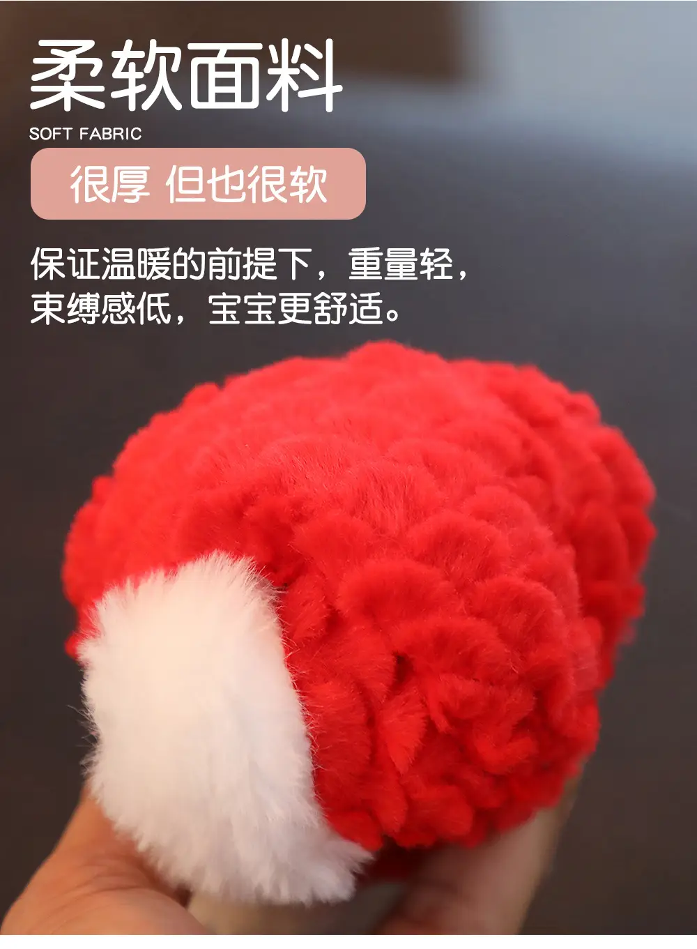 Pink Fleece Baby Shoes for Newborns Winter Warm Anti-Slip — feature 4