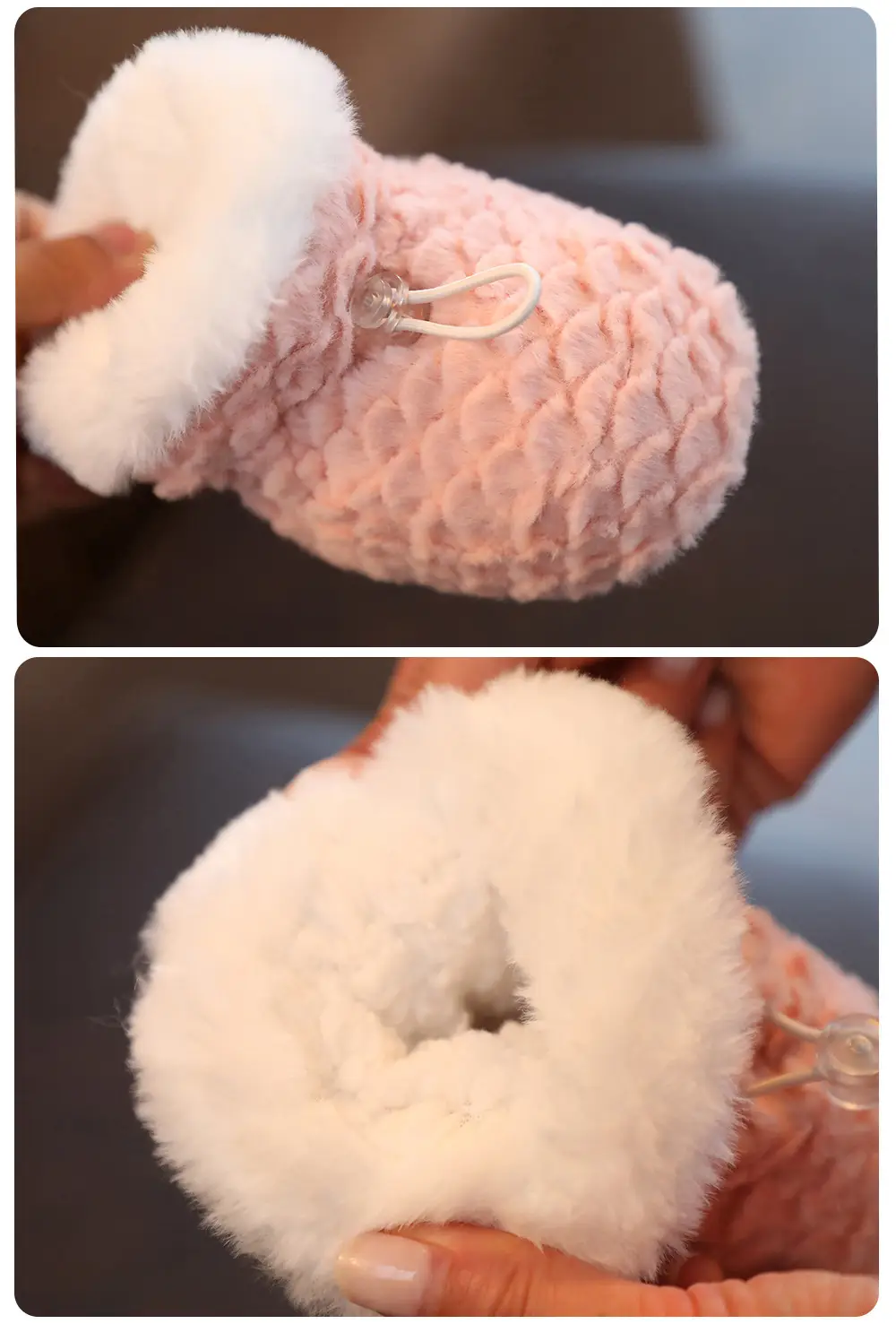 Pink Fleece Baby Shoes for Newborns Winter Warm Anti-Slip — feature 8
