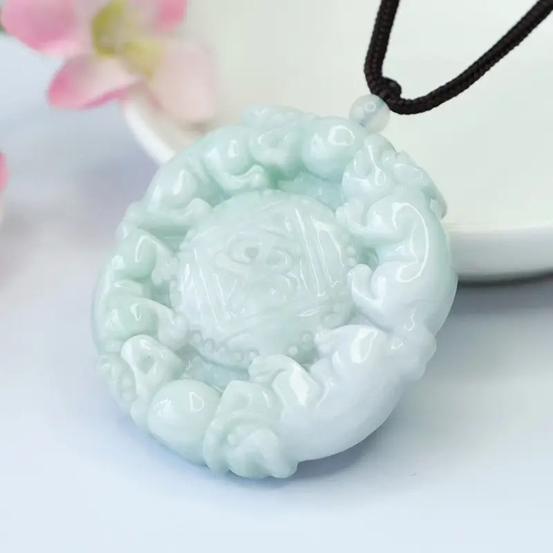 Guan Yu Jadeite Peace Pendant Factory Wholesale Dropshipping - Image 3