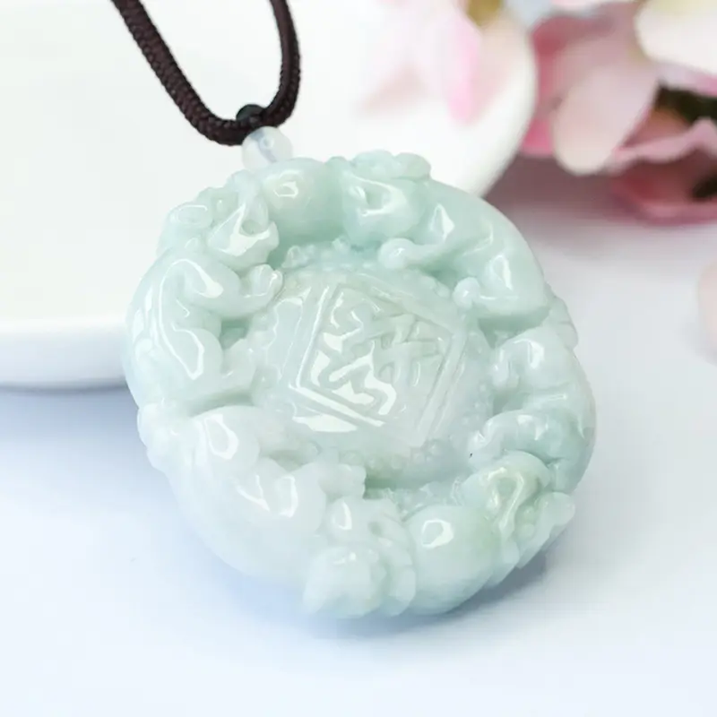 Guan Yu Jadeite Peace Pendant Factory Wholesale Dropshipping - Image 4