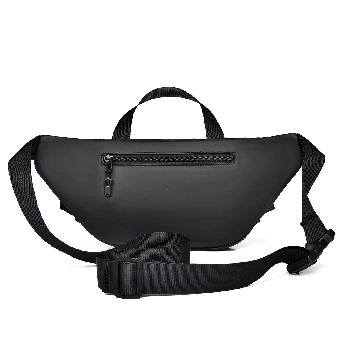 Men's Black Multi-Use Chest Bag with Adjustable Strap