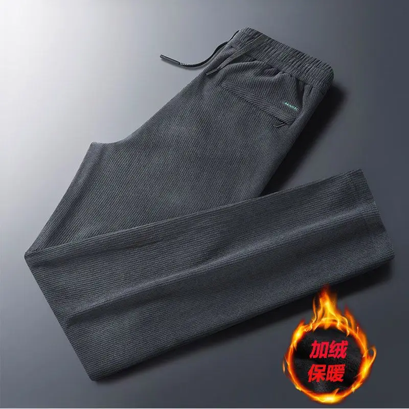 Men's Fleece Lined Warm Sweatpants Dark Grey — feature 12