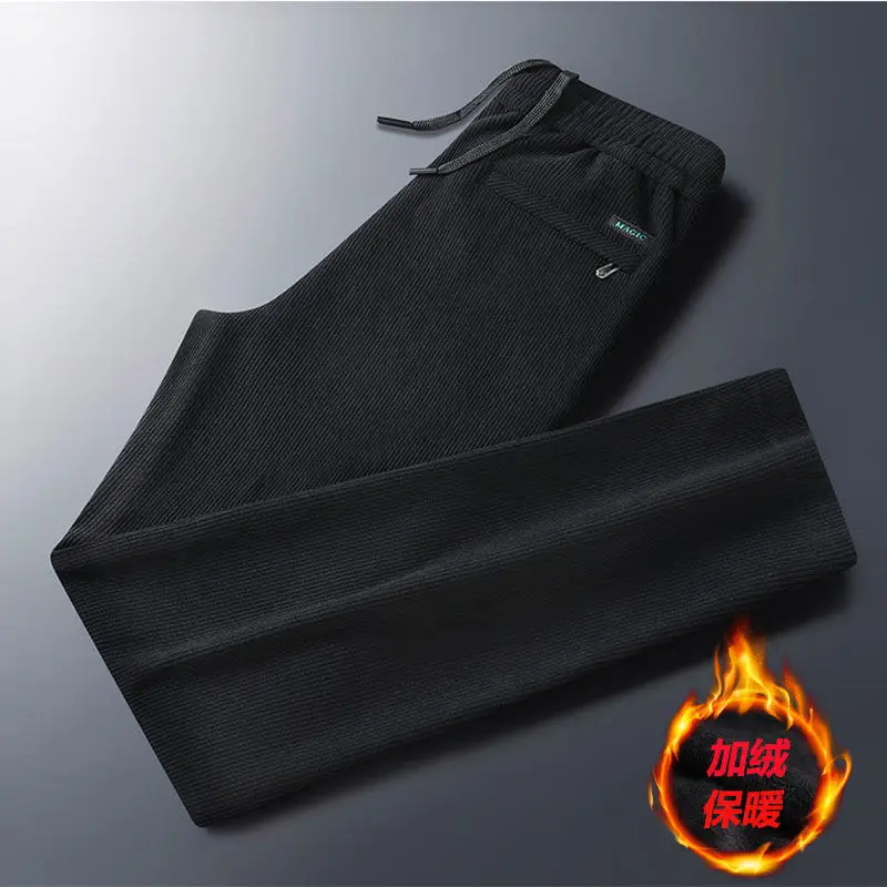 Men's Fleece Lined Warm Sweatpants Dark Grey — feature 13
