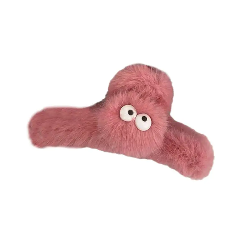 Plush Hair Clips for Women Autumn Winter Big Eyes - Image 11