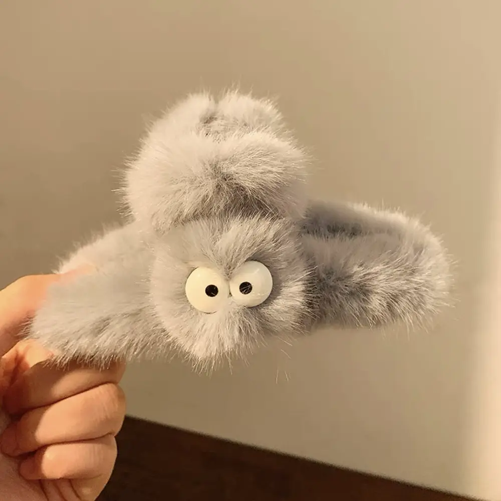 Plush Hair Clips for Women Autumn Winter Big Eyes - Image 6