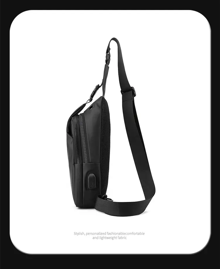 Men's Blue Multi-Layer Shoulder Messenger Bag — feature 22