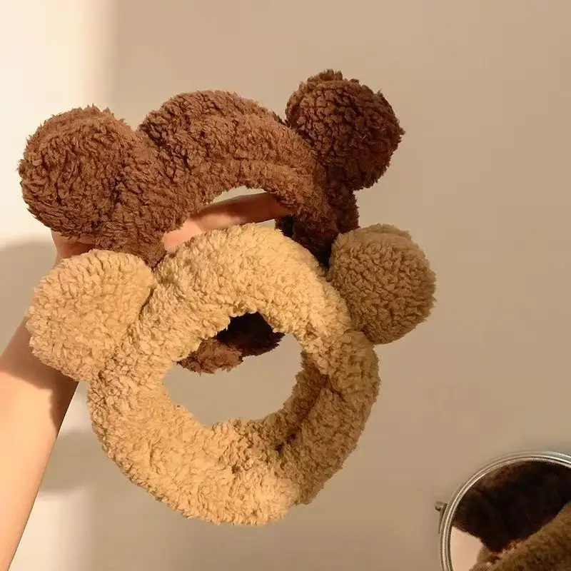 New Cute Bear Ears Plush Hair Band for Women - Image 5