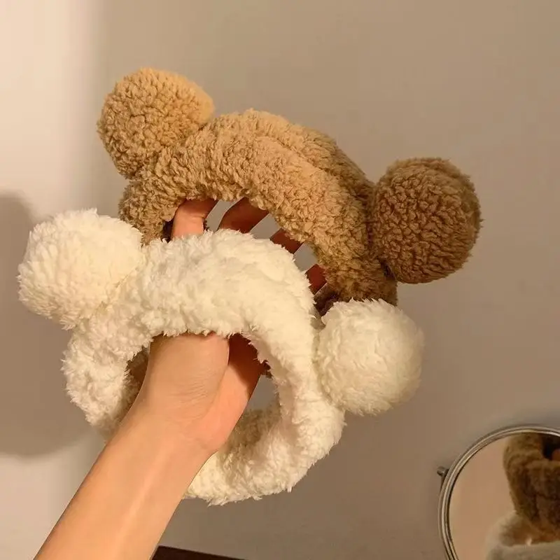 New Cute Bear Ears Plush Hair Band for Women — feature 12