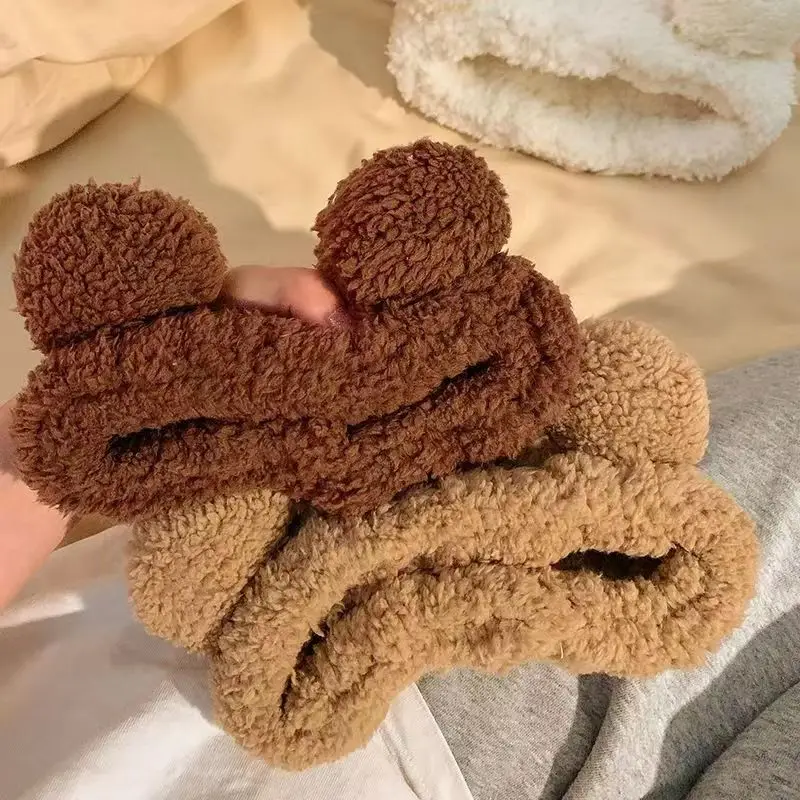 New Cute Bear Ears Plush Hair Band for Women — feature 14