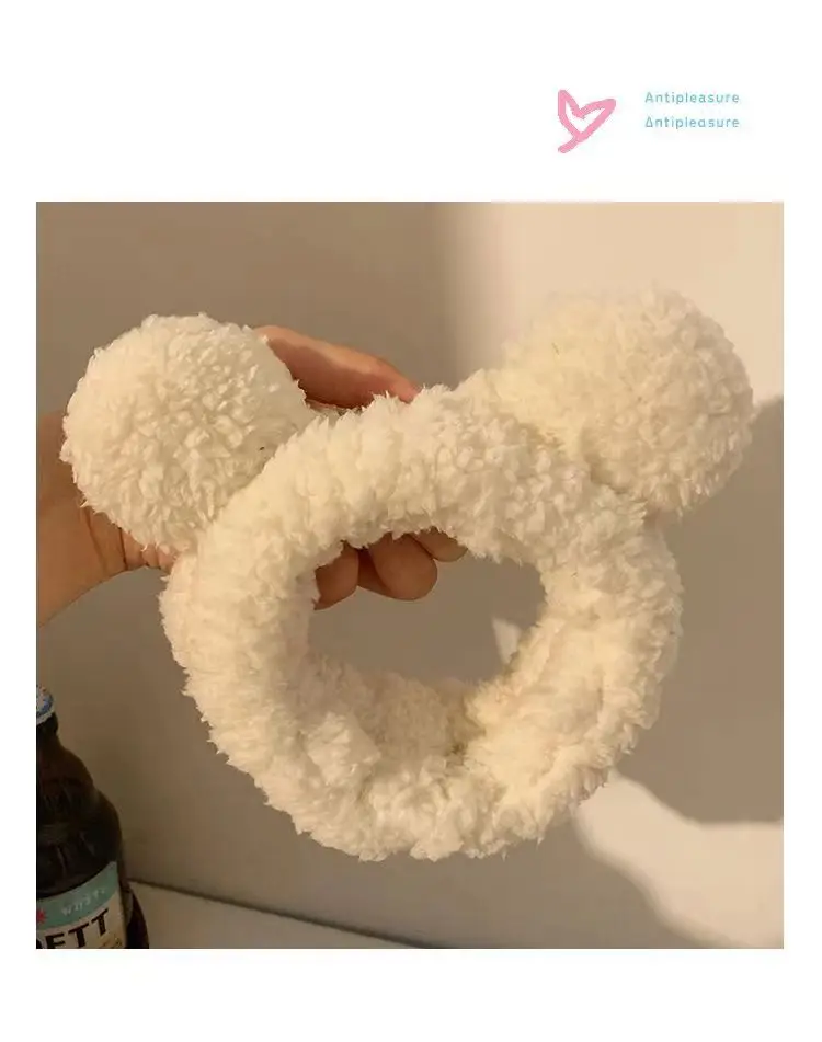 New Cute Bear Ears Plush Hair Band for Women — feature 5