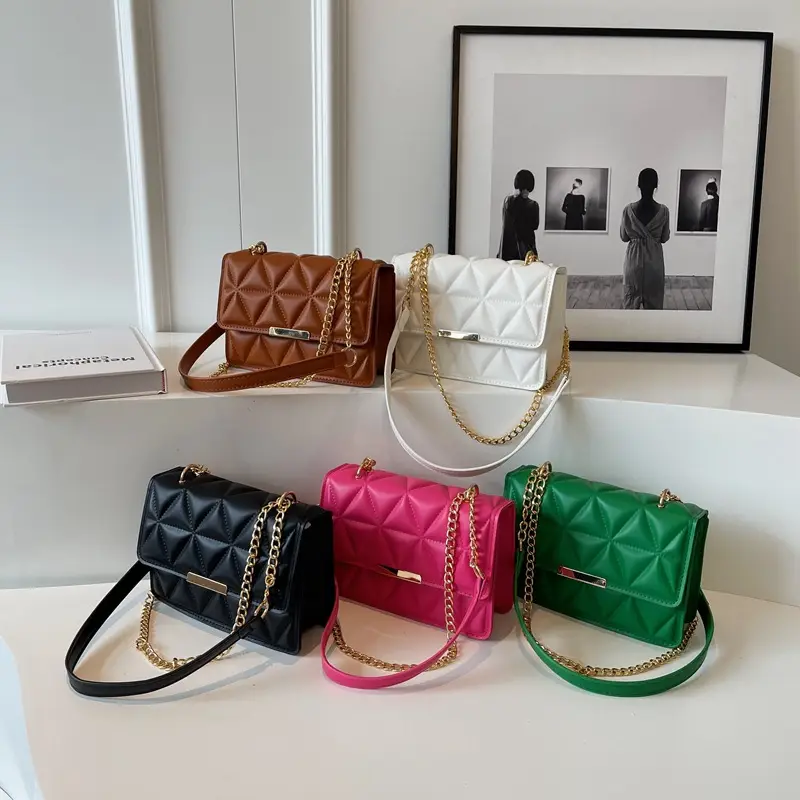Women's Rhombic Chain Shoulder Bag 2023 - Image 7
