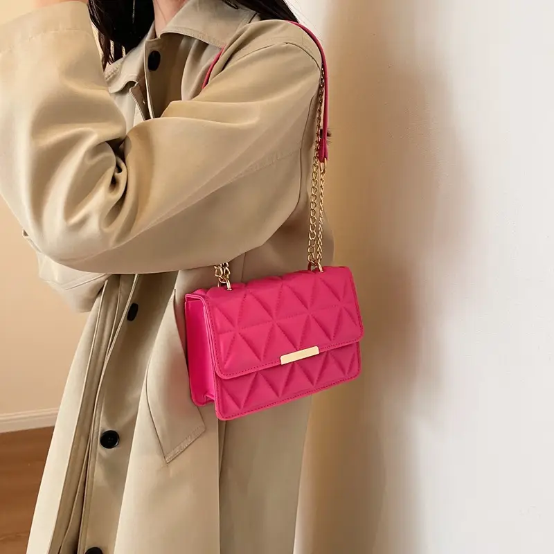 Women's Rhombic Chain Shoulder Bag 2023 - Image 9