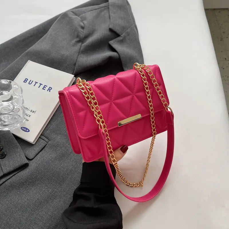 Women's Rhombic Chain Shoulder Bag 2023 - Image 4