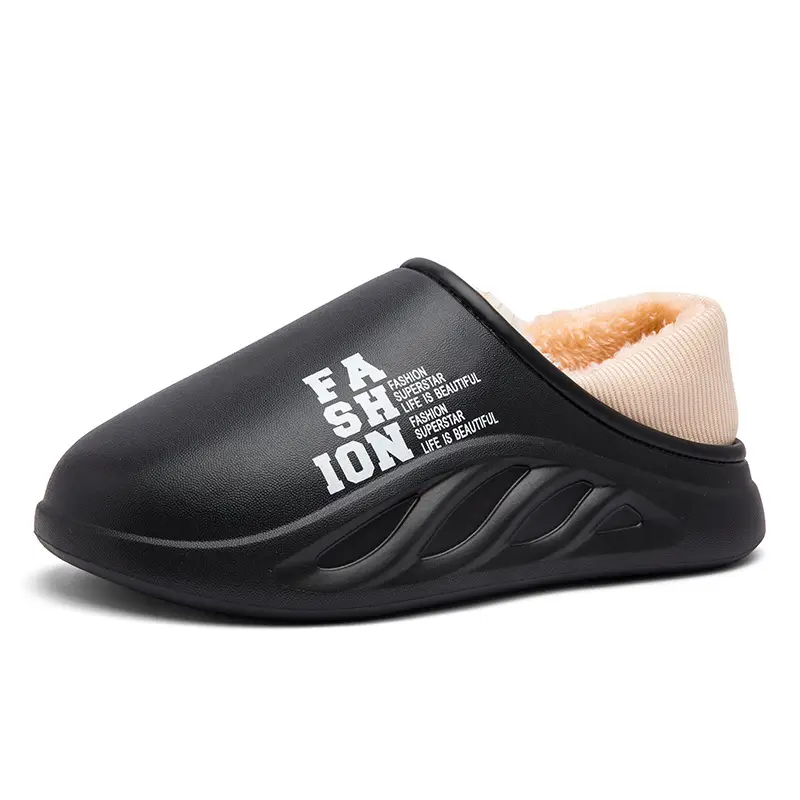 Men's Waterproof Cotton Slippers Winter Warm Non-Slip - Image 5