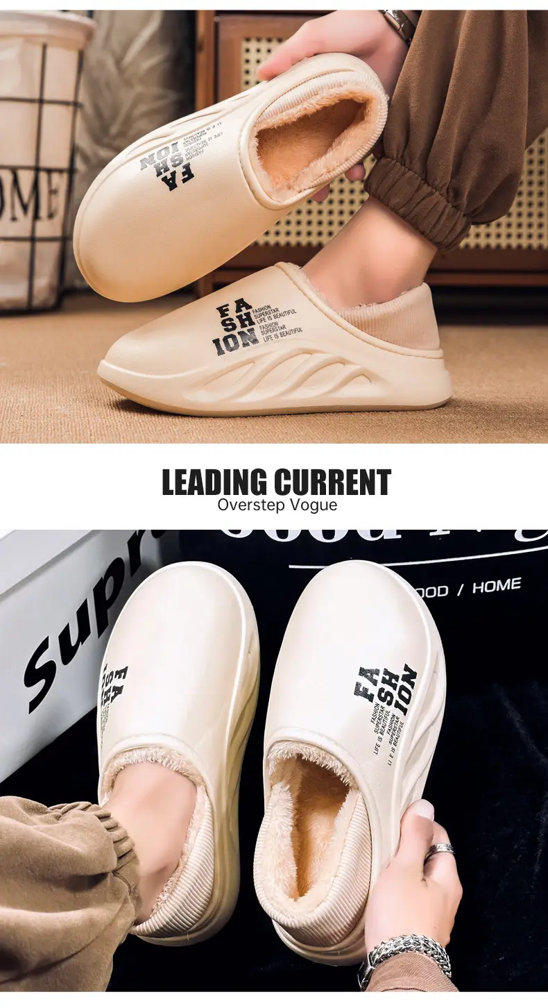Men's Waterproof Cotton Slippers Winter Warm Non-Slip — feature 11